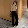 Spring style golden silk fleece pants, mopping pants, sweeping pants, slimming wide-leg pants Specification image